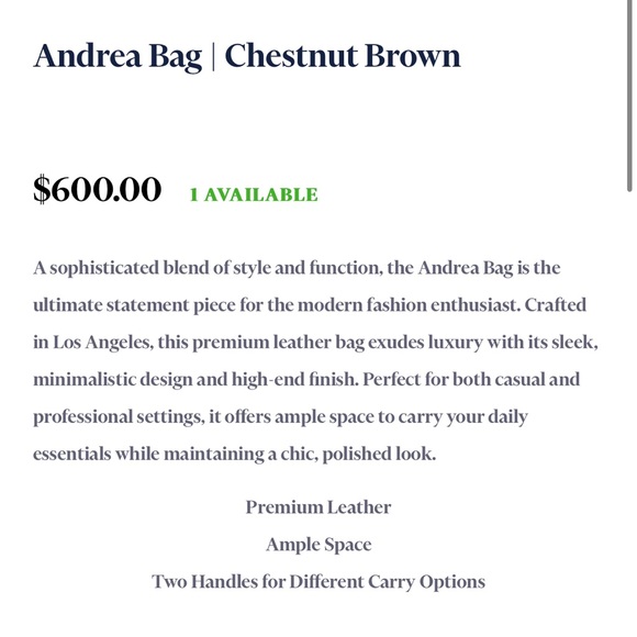 Brand new premium leather MILA bag in chocolate brown - Picture 8 of 8